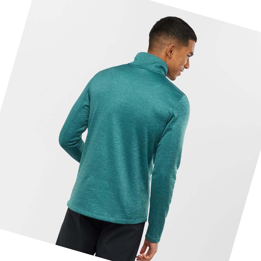 Salomon ESSENTIAL LIGHTWARM SEAMLESS Erkek Kapüşonlu Sweatshirt Yeşil | TR 3208HAP